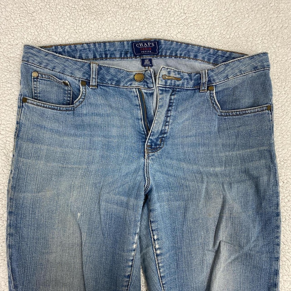 Chaps Denim Petite Relaxed Bootcut Jeans Blue Women 12P D11